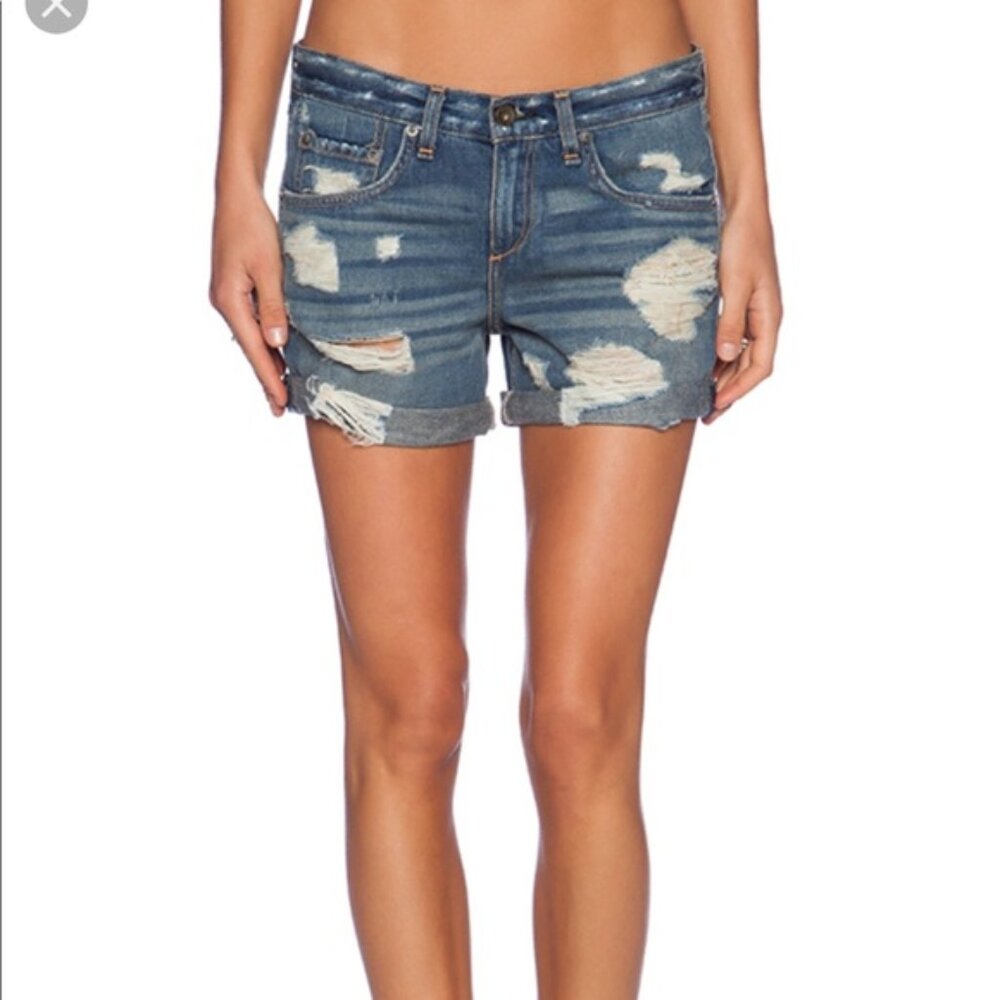 Rag & Bone denim distressed shorts Size 28